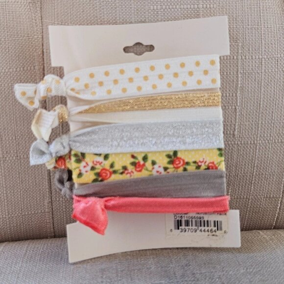 France Luxe Hair Ties Multi Color Set of 6 Hair Bands L. Erickson Pony Tail Tie - Picture 3 of 11